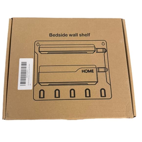 New in box Bedside wall black shelf measurements 8.9" x 10.2" - Picture 2 of 9